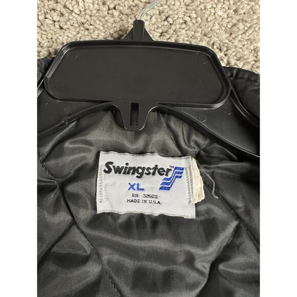 VINTAGE Swingster Jacket Mens XL Kendall Motor Oil Racing Division Black Bomber - Picture 7 of 14